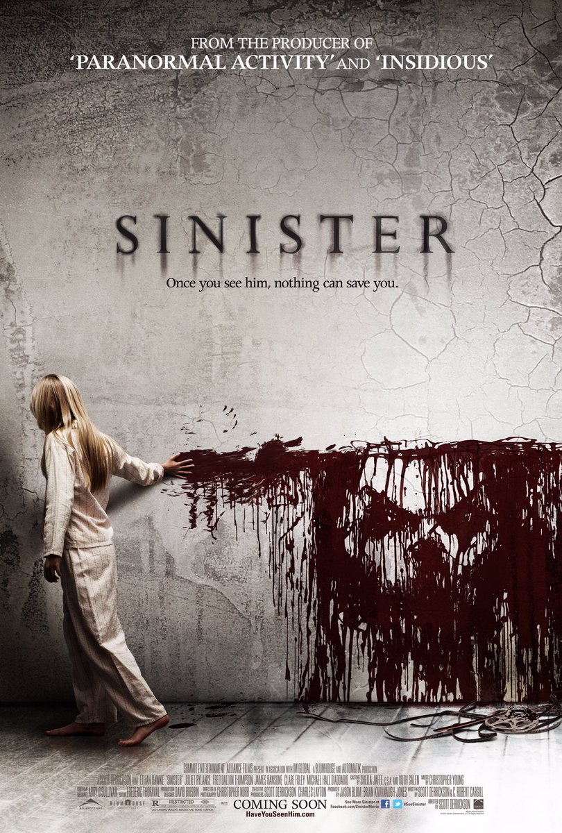 FilmNewsNos's tweet photo. 🎬MOVIE HISTORY: 10 years ago today, October 12, 2012, the movie ‘Sinister’ opened in theaters!
#EthanHawke #JulietRylance #FredThompson #JamesRansone #MichaelHallDAddario #ClareFoley #NickKing #VictoriaLeigh #CameronOcasio #DanielleKotch #EthanHaberfield #ScottDerrickson https://t.co/5OvjwW0FrX
