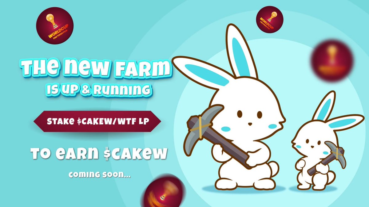 wcfantokenpow's tweet photo. 🥳 New Farm Coming Soon!⛏ 

In partnership with @cakewswap we announce our $CAKEW-WTF LP farm, visit the website below and earn $CAKEW

Staking: 🔗 https://t.co/zsOGmFZ7k1

#worldcupfantokenpow #WTF  #ETHW #ETHPoW #ethwchain https://t.co/PC7deBot24