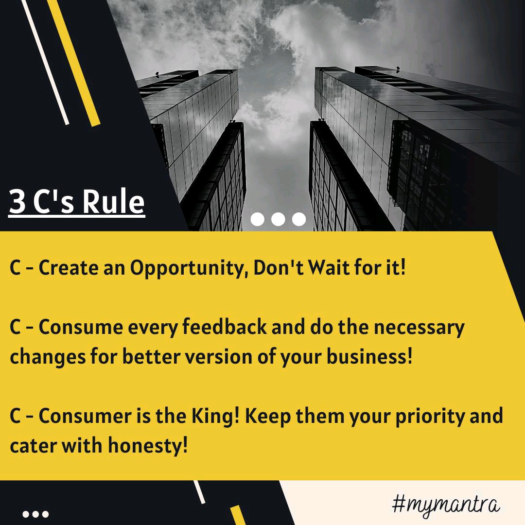 shivaam71's tweet photo. Success comes to those who work for it, and not only wish for it! Being an #entrepreneur means having plans in place, and if the plan doesn't work; change the plan but never the goal! Here's my 3 C's Rule for you budding entrepreneurs.

#ThursdayThoughts #Entrepreneurship #quote https://t.co/k4cGEmAxIq
