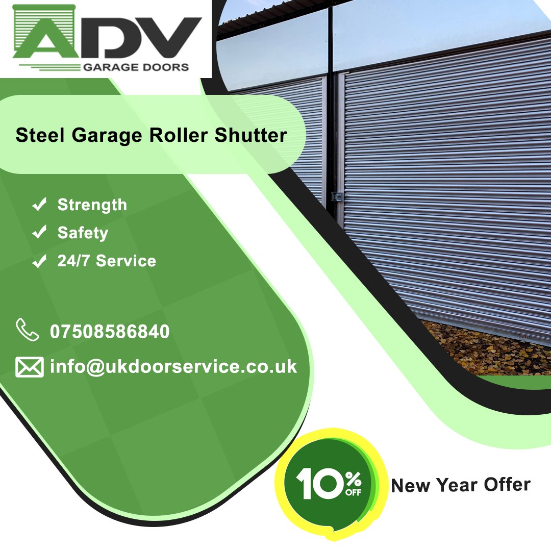 advgarage_doors's tweet photo. Worry about the security of your home and office premises? Get our steel garage roller shutter with 10% off offer till new year call Now: +44 7508586840
Website: https://t.co/yuVm2sz9iF
#advgaragedoors #windows #windowdoor #windowsdoors #windowshopper #windowseat https://t.co/jmwGd20LMm