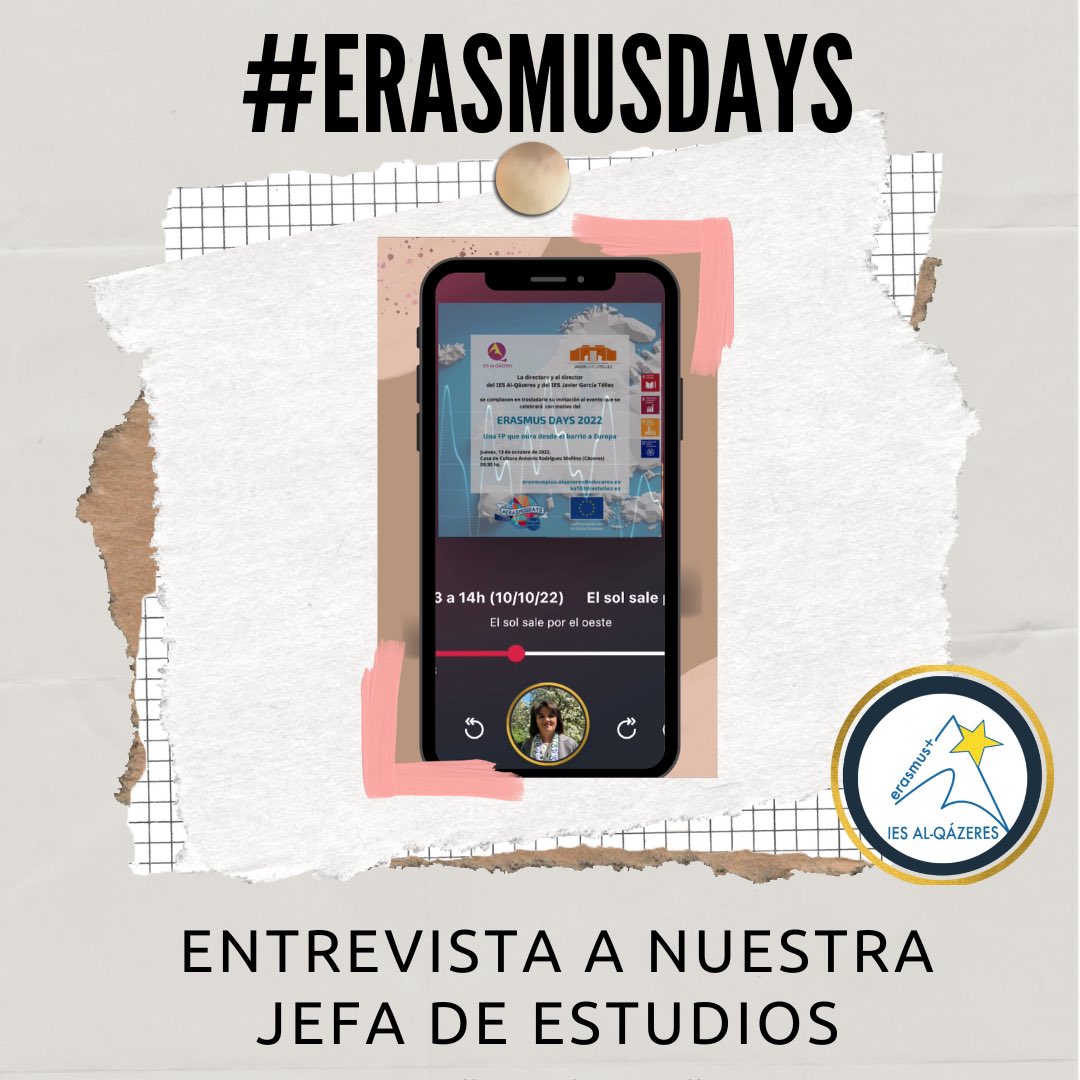AlqazeresEuropa's tweet photo. Hoy es el día en que el @alqazeres y el @iesTellez celebramos por todo lo alto el #erasmusdays acompañados de autoridades locales y educativas. Si queréis saber más sobre nuestros proyectos #ErasmusPlus y de cómo hemos vivido estos #ErasmusPlus35años 👇👇👇 https://t.co/HtKvu2t9xk