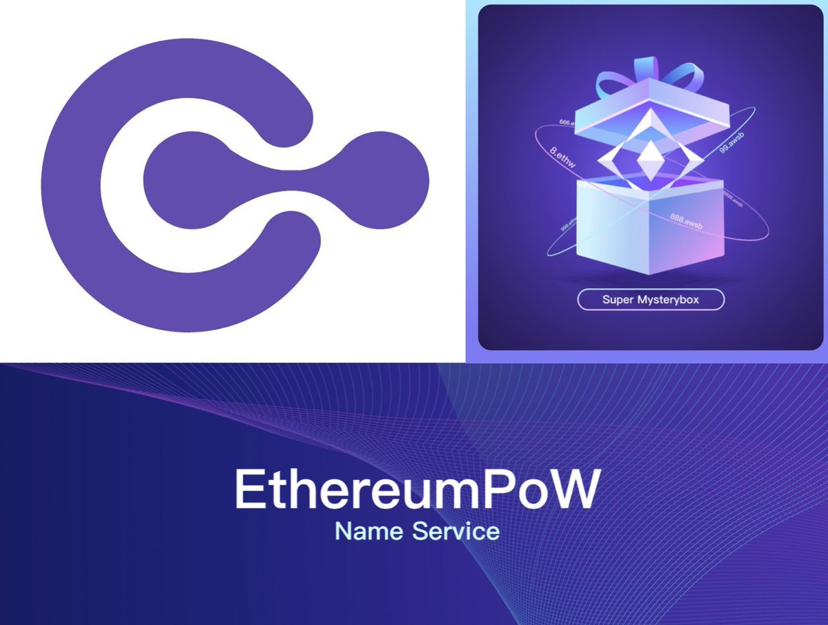 OpenPowNFT's tweet photo. @OpenPowNFT🤝@wensdomains#Giveaway 
#ETHW Name Service - WENS 🎁 20 WL

Each WL is eligible for 2 Super mystery boxes, and is allowed to mint two 4 character domains. 
✅ Like ＆ RT 
✅ Follow  @wensdomains 
✅ Tag 3 Friends
✅ Join https://t.co/ccWW21OV3T
✅ ETH wallet address https://t.co/gfLlKQDv9B
