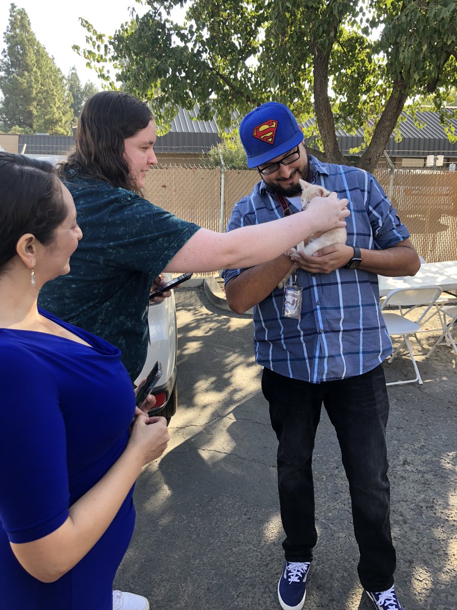 LisaNewsND's tweet photo. It is important we normalize talking about mental health. After a couple weeks of a tough news cycle, difficult for viewers to experience and heavy for Journalists to cover, we needed some joy. Thank you @valleyanimal for saying yes &amp; bringing joy to our team today!#NexstarNation https://t.co/PRqUJqGcyp