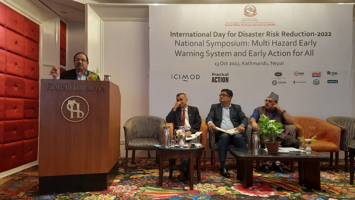 Nepal_PA's tweet photo. Amod Mani Dixit, NSET emphasized that we need to collaborate and integrate DRRM into indigenous knowledge and practices. We need to make DRRM a culture.
#iddrr2022 #EarlyWarning #EarlyActionForAll https://t.co/zq4ODMOhgx