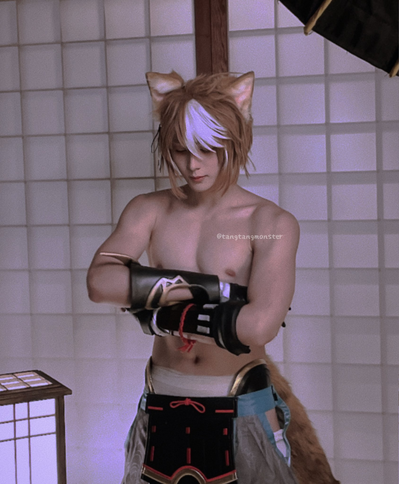 Resting with Gouou genshinimpact