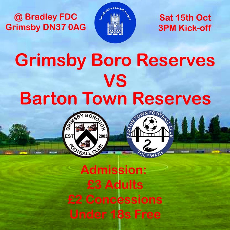 Grimsby Borough Reserves (@grimsby_borores) on Twitter photo This Saturday we welcome @BartonTownOB Reserves to <a href="/Bradley_FDC/">Bradley FDC</a>.
With the first team away why not get down to support the young lads as they look to build on last weeks great result
#Supportthefuture This Saturday we welcome @BartonTownOB Reserves to <a href="/Bradley_FDC/">Bradley FDC</a>.
With the first team away why not get down to support the young lads as they look to build on last weeks great result
#Supportthefuture