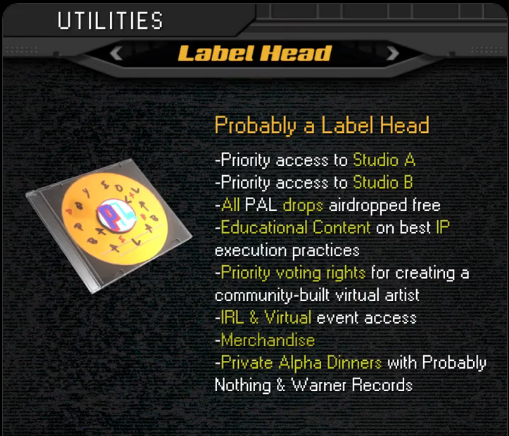 mycryptofather's tweet photo. Check this perfect music collections @probablyalabel by
@probablynothing x @warnerrecords
REVEAL IS LIVE.
@opensea @nft
I`m holder:
♫#LabelHead - 7 items
♫#LabelManager - 6 items
♫#LabelScout - 9 items https://t.co/lrU7h04Rzh