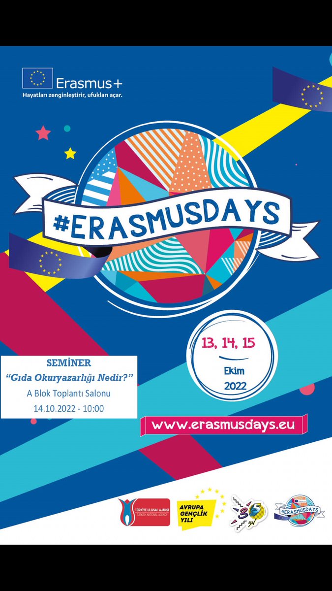 Erasmus günlerini kutluyoruz <a href="/ulusalajans/">Türkiye Ulusal Ajansı 🇹🇷 Turkish NA</a> #ErasmusDays #erasmusdays2022