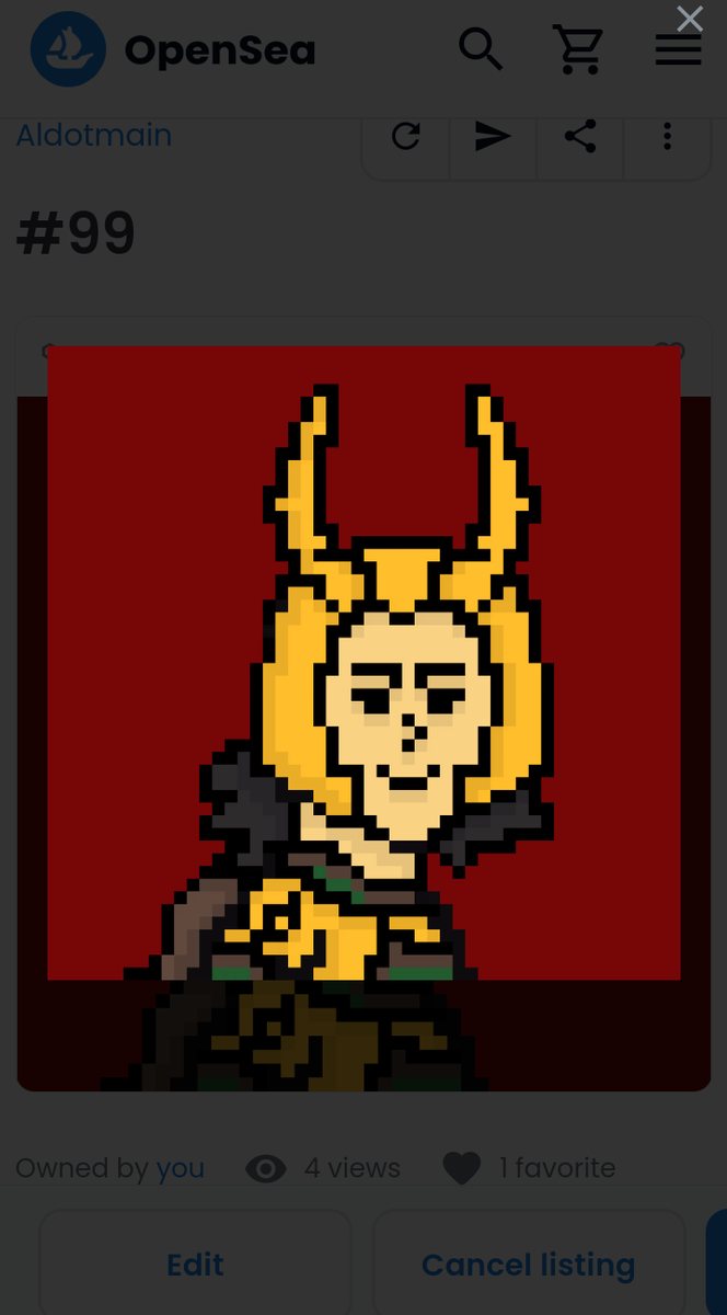 Collection name: Aldotmain
Volume trade : 0.024 ETH 
Network : Polygon 
Name Item: #99
Price : 0.005 ETH
No gas fee
Available on Opensea
Homemade✍️

Link:
opensea.io/assets/matic/0…

#OpenSeaNFT #opensea #NFTCommunity #nftcollector #NFTCollection #nftart #NFT #NFTspace #NFTs
Image