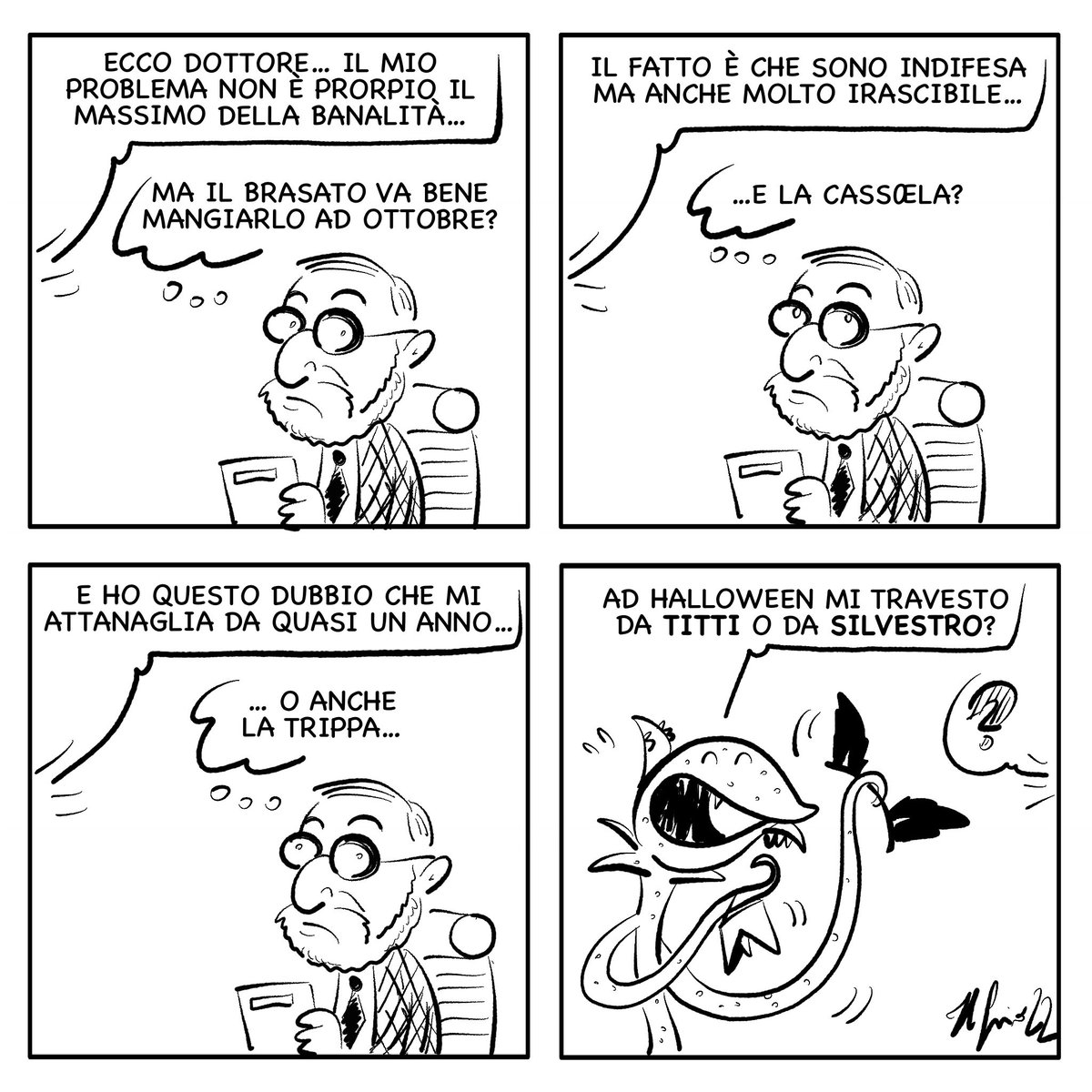 capogriso's tweet photo. I grandi dubbi

#mrpidgen #pidgen #piccione #strisce #strisceafumetti #fumetti #storie #vignette #comico #italiancomics #ig_italia #balloon #freddure #italiancomics #satira #kindle #amazon #libro #striscialanotizia #dubbi #Halloween #demogorgon https://t.co/TG3MsdGO8J