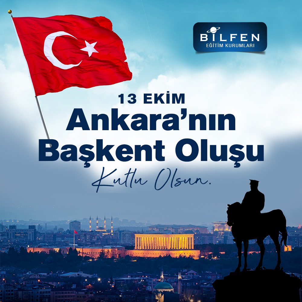 Bağımsızlığımızın sembolü, Millî Mücadele'mizin karargâhı, Mustafa Kemal Atatürk'ün emaneti, güzel ülkemizin kalbi Ankara'nın başkent oluşunun 99. yılı kutlu olsun! #ankaranınbaşkentoluşu #bilfen