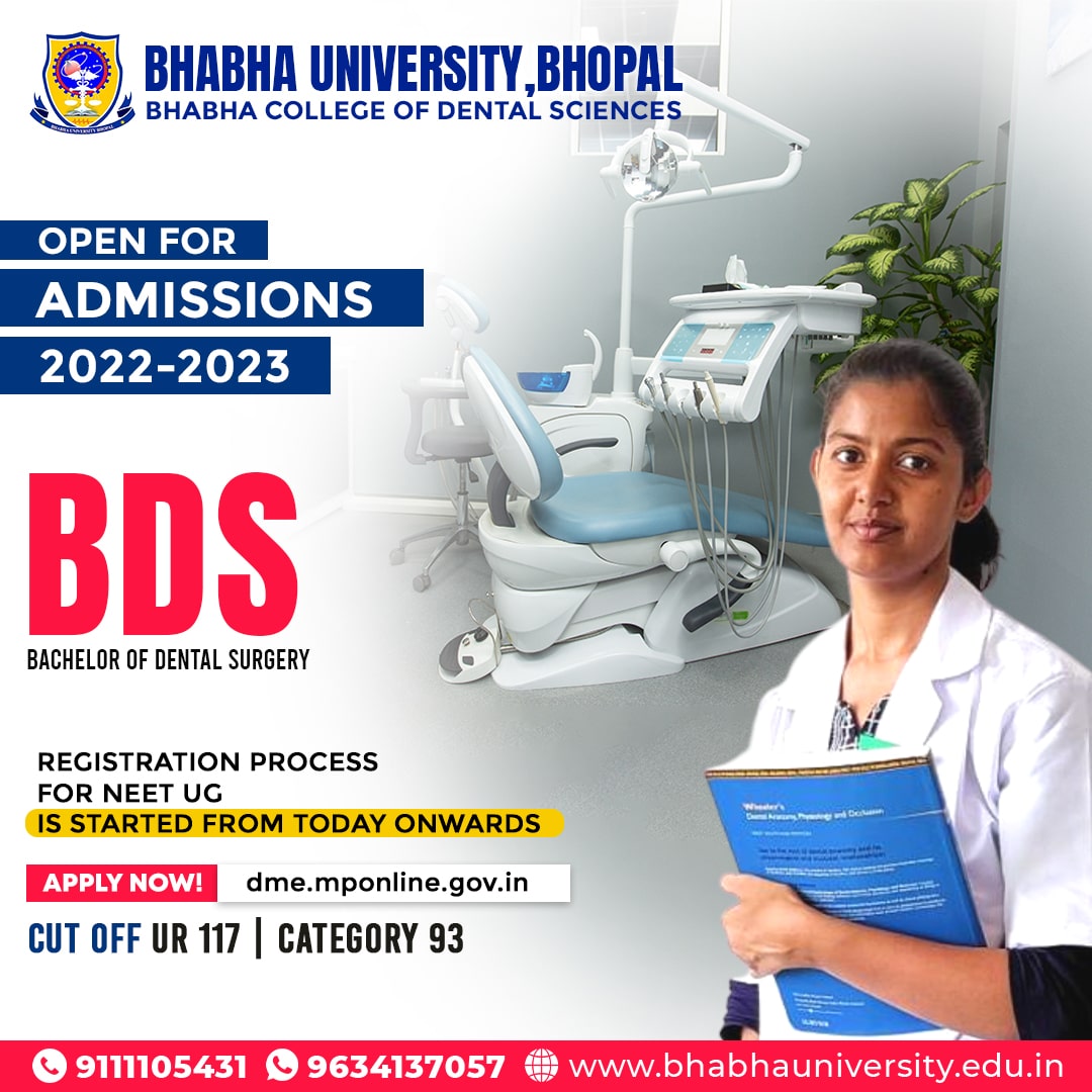 BhabhaUniversty's tweet photo. Admissions are Open for BDS for Session 2022-2023.
The registration process for NEET UG is started from today onwards
Register at https://t.co/VZItB7Oic4 
#bhabhauniversity #collegeadmissions #bdsstudents  #college #university #students #careerfaculty #student #karwaChauthSpecial https://t.co/YUaxLOphLA