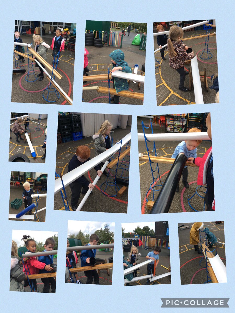 StBernadettesrc's tweet photo. Teamwork in Reception this week! We have been using our problem solving skills to build pathways for conkers to travel in different directions and be collected in different cups. #eyfs #reception #teamwwork https://t.co/F6jk3zxoLh