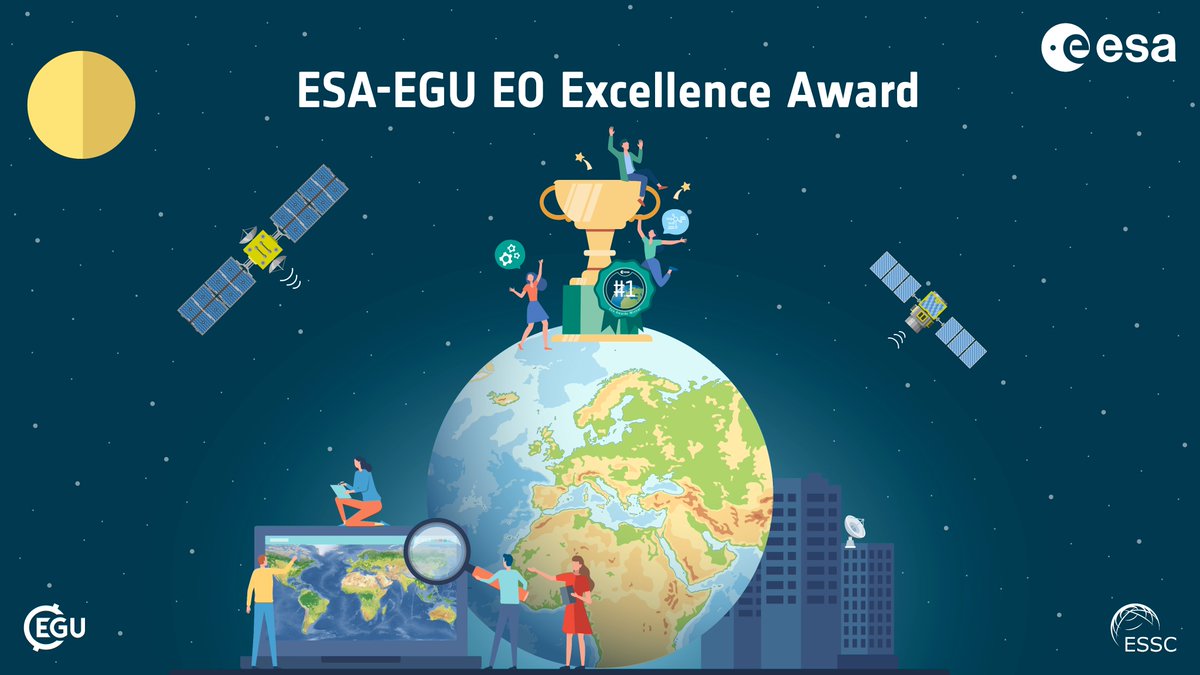 ESA_EO's tweet photo. Promote early career researchers who foster the innovative use of #EarthObservation by nominating them for the joint @esa/@EuroGeosciences #EOExcellenceAward! 🏆
Nominate someone now 👉https://t.co/bhlu4zOAvQ https://t.co/cXkd73cQ33