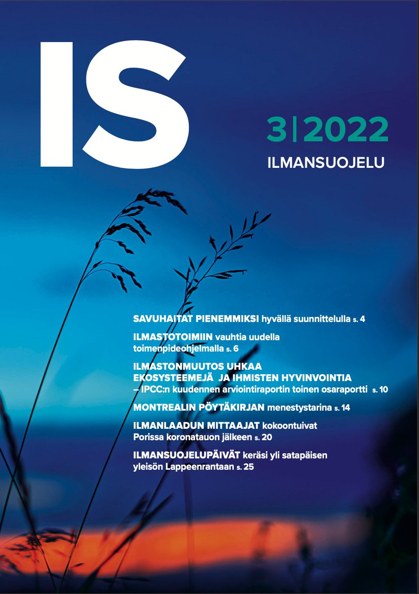 ISY_fi's tweet photo. Uusin ilmansuojelulehti on nyt julkaistu!🍁
Voit lukea lehden version 3/2022: 
https://t.co/gTMKr5RDYW

#ilmasto #ilmanlaatu #ilmansuojelu https://t.co/oUUd4jds2W