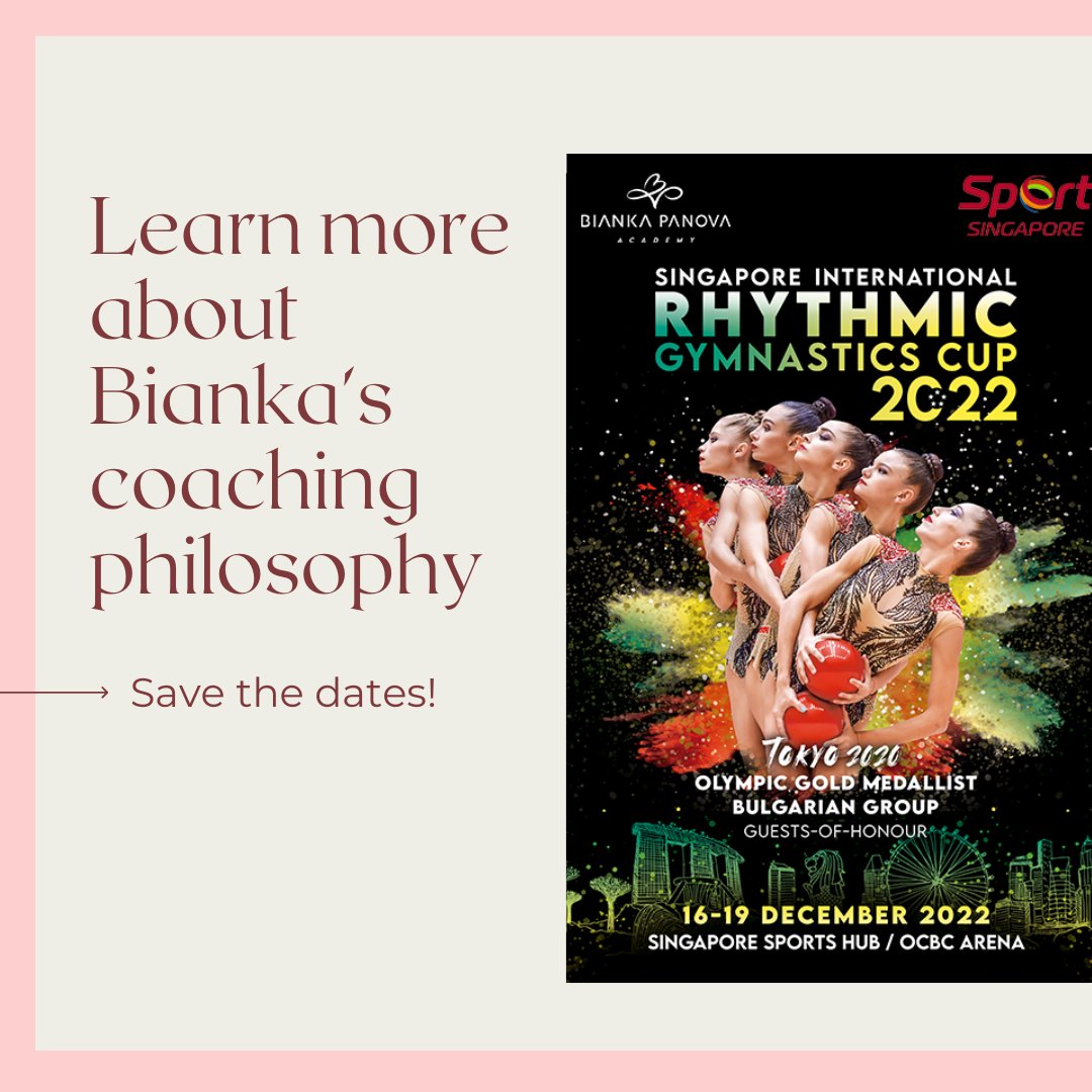 BPanovaAcademy's tweet photo. We're so excited to watch Bianka's and other participants' choreographies at #SIRGC 2022! Join us in the biggest RG event in Singapore yet on 16th-18th December. Tickets available soon.
.
.
.
#SIRGCup #SIRGCup2022 https://t.co/7mmgpqw7Wn