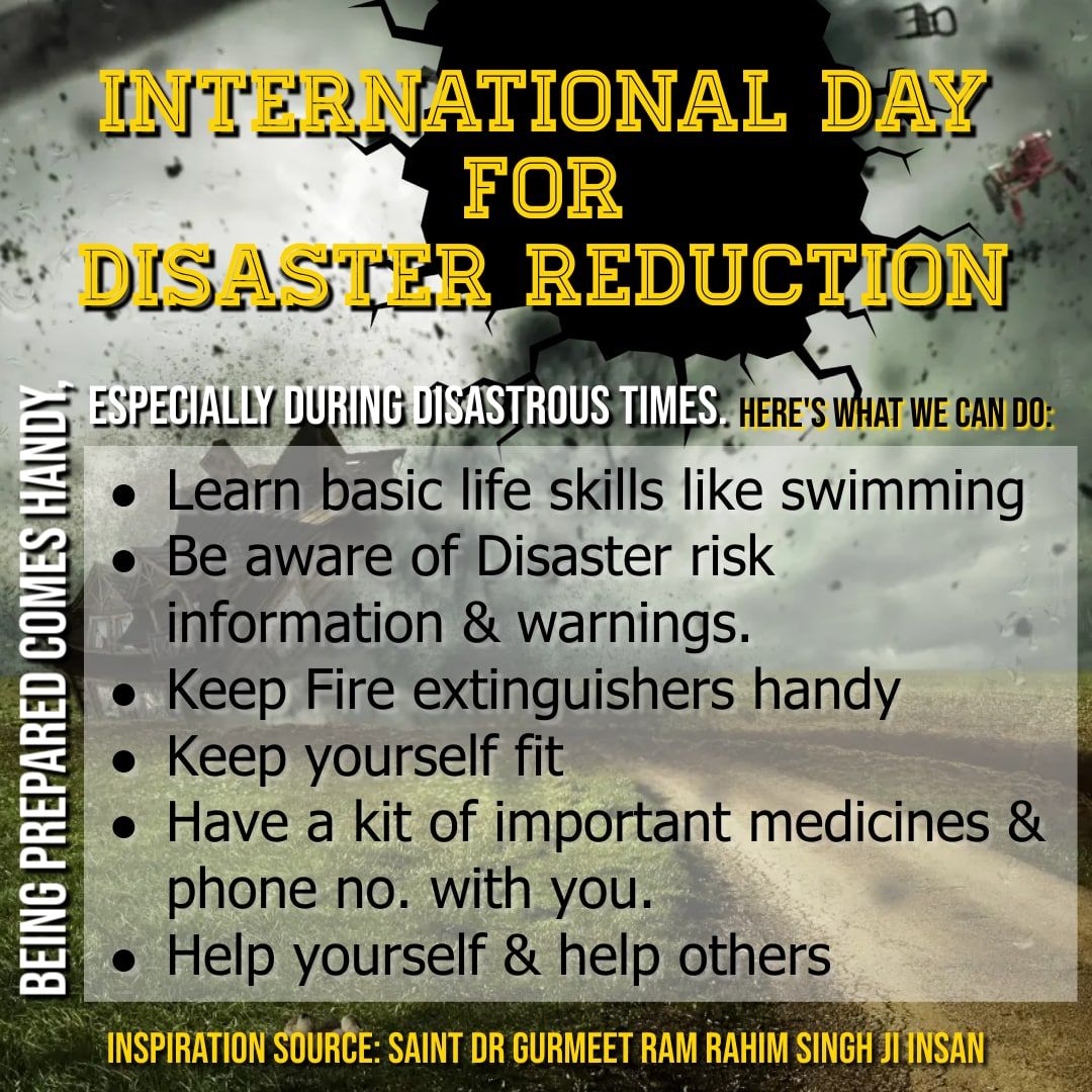 Aayushi83784369's tweet photo. #DRRDay
#EarlyWarning
#EarlyAction
#SaintGurmeetRamRahim Ji
#GreenSWelfareForce https://t.co/BieKDiFJvk