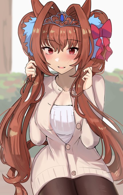 #ウマ娘
ダスカ
新しい秋服…どうかしら!?

似合う?似合うわよね??

…ありがとう(よし) 