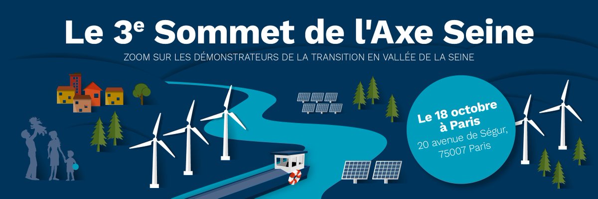 👋Retrouvez HAROPA PORT au 3e Sommet de l’#axeSeine. Au programme, des présentations et une série de tables rondes : bit.ly/3RXiD5I ➡️ #CPIER, des projets au service du territoire ➡️ #JOP2024, le défi de la cérémonie d’ouverture sur la #Seine