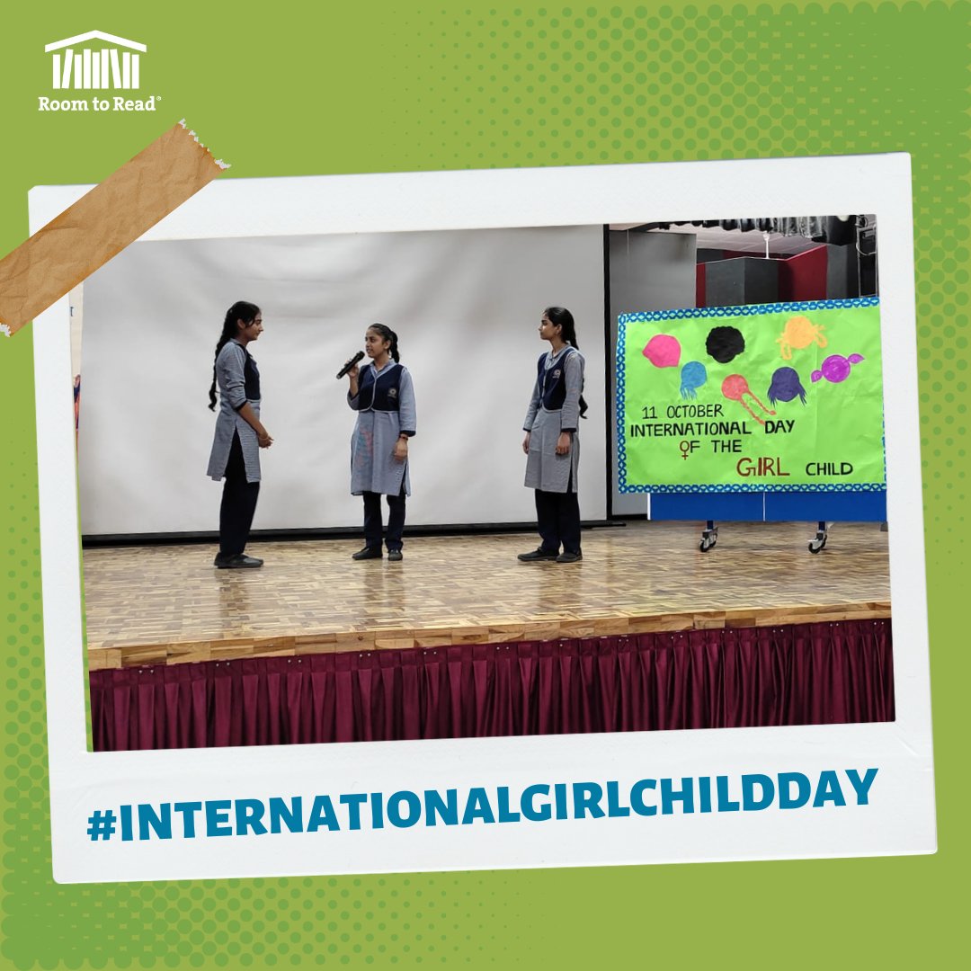 roomtoreadindia's tweet photo. Celebration of #InternationalGirlChildDay in schools in #Delhi

The Girls Education Program participants conducted roleplays and shared their reflections on girls' cyber safety and leadership.

 #womenrights #girleducation #girlchild #interventionprograM #sdg4 #lifeskills https://t.co/w0STH5gCXi