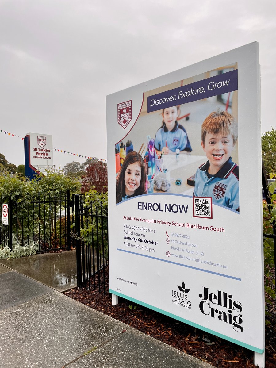 Standing proudly in front of St Luke’s Blackburn is this beauty 🤩👌. 

We use the school’s flyer and turn it into a board to keep costs down 👍.