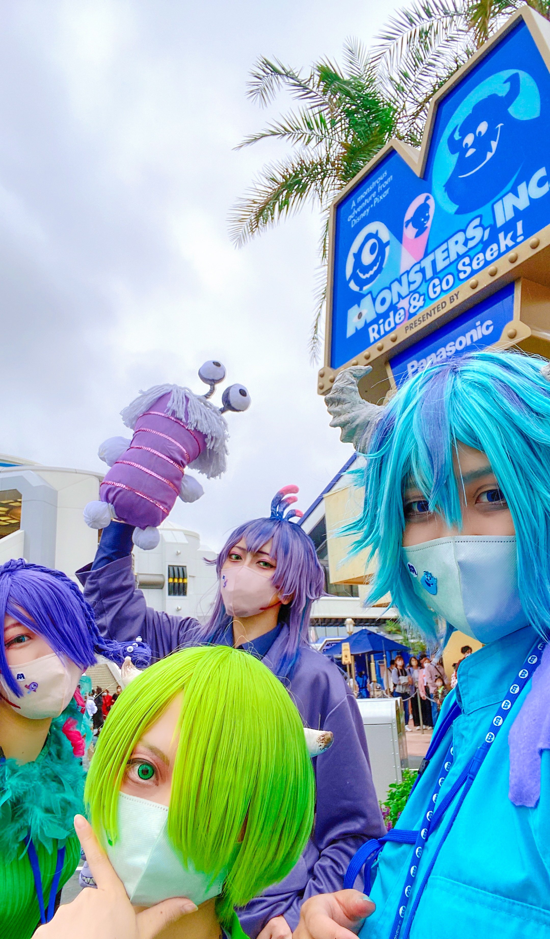 Dハロ　仮装　モンスターズ・インク サリー　衣装セット MONSTERS,INC. マイク💚&サリー💙 ・ ・ ・ #dハロ仮装 #dハロ