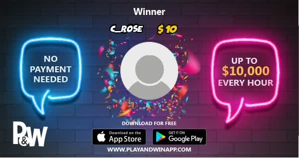 I just won a cash prize by finishing first in the hourly game! You too can cash in real money instantly<a href="/tag/playandwinapp"class="tags"><span>#playandwinapp</span></a>