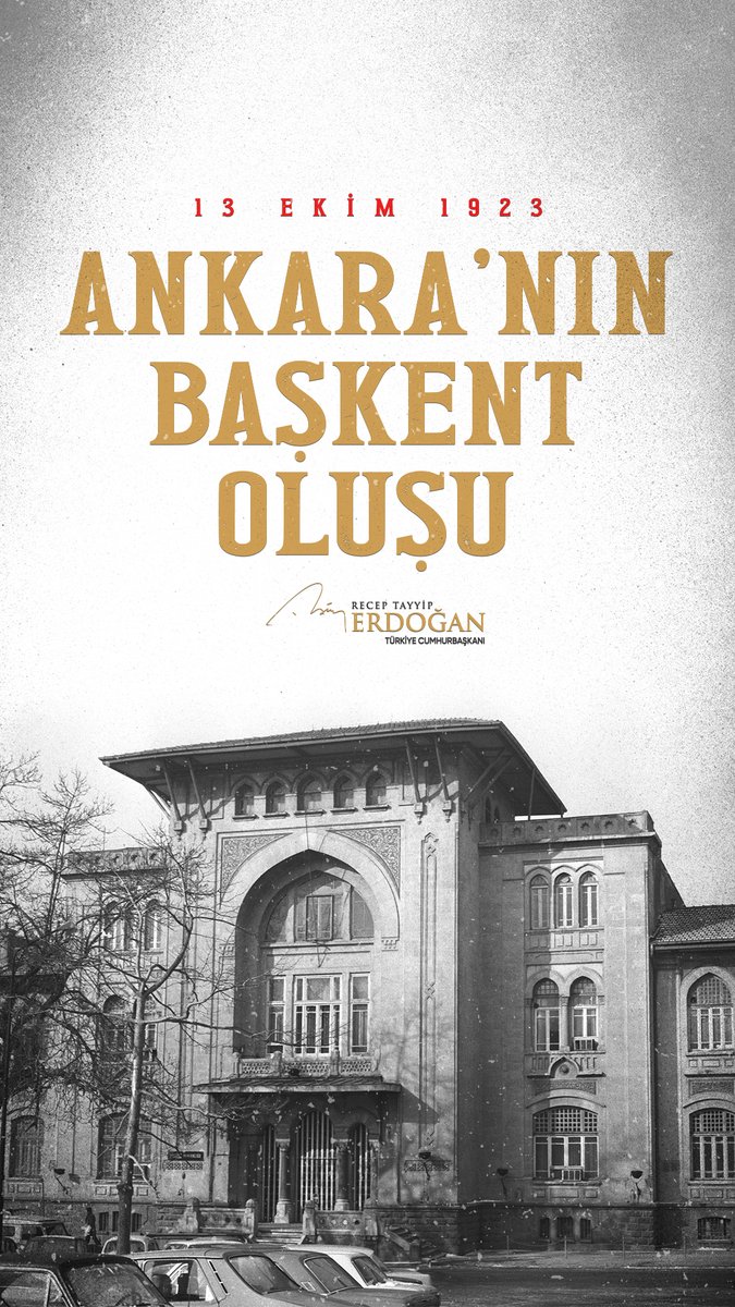 Millî Mücadele’mizin sevk ve idare merkezi, Cumhuriyetimizin kuruluşunda tarihî önemi haiz Ankara’mızın başkent ilan edilişinin yıl dönümünü tebrik ediyorum. 

Bu anlamlı günde Gazi Mustafa Kemal ve silah arkadaşlarını, tüm şehit ve gazilerimizi şükranla yâd ediyorum.