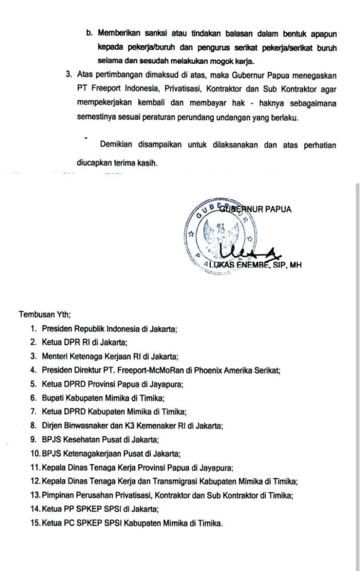 QQMassada's tweet photo. Surat ini sudah dari tahun 2018, tetapi pemerintah dan @KemnakerRI tidak ada penekanan ke freeport.
@jokowi @idafauziyah
@narasitv @KomnasHAM @DPR_RI
#mokerfreeportmasihberjuang
#presiden_RI_Jokowidodo
#Menaker_RI
#DPR_RI_KomisiIX
#DPRP_Papua
#DPRD_Mimika
#Disnakertrans_Mimika https://t.co/OjBzoIxJ2d