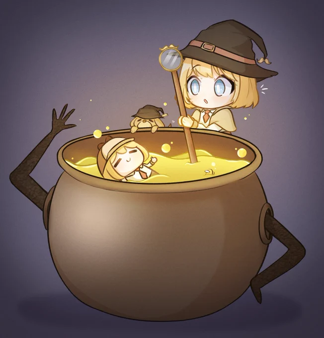 Smol ame soup Day 10: Witch #HOLOctober #ameliaRT 