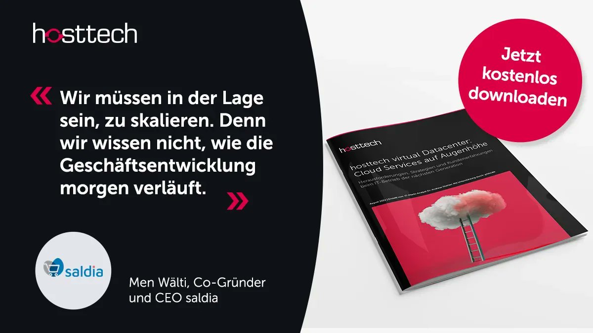 hosttech_ISP's tweet photo. Für unser Whitepaper hat der IT-Analyst Dr. Andreas Stiehler verschiedene Kunden zum virtual Datacenter befragt.
Unter anderem auch saldia, welche ihre eCommerce-Lösung darauf betreiben.
👉 Hier nachlesen: https://t.co/B6x0pXvShQ
#hosttech #virtualdatacenter #cloudcomputing https://t.co/vhhAe8IMo6