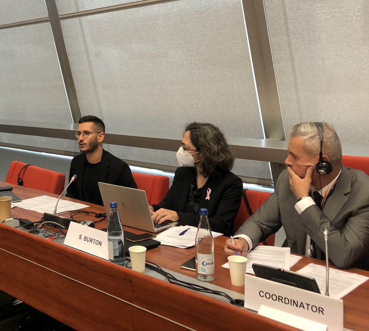 PACE_Equality's tweet photo. Happening now - PACE #LGBTI Platform chaired by @LacroixCh discussing threats to ban #europride2022 = threats to equality and democracy with organising team’s Filip Lukić https://t.co/PmqJhtyyK2