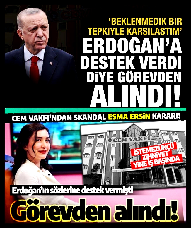 BAKIN ŞU GARABETE ... Cem Vakfı yöneticisi Esma Ersin: Cumhurbaşkanı Erdoğan'ın kararlarını desteklediğim için görevden alındım.Kararı, aziz Türk Milleti'nin vicdanına havale ediyorum' dedi. F-16,#Pfizer