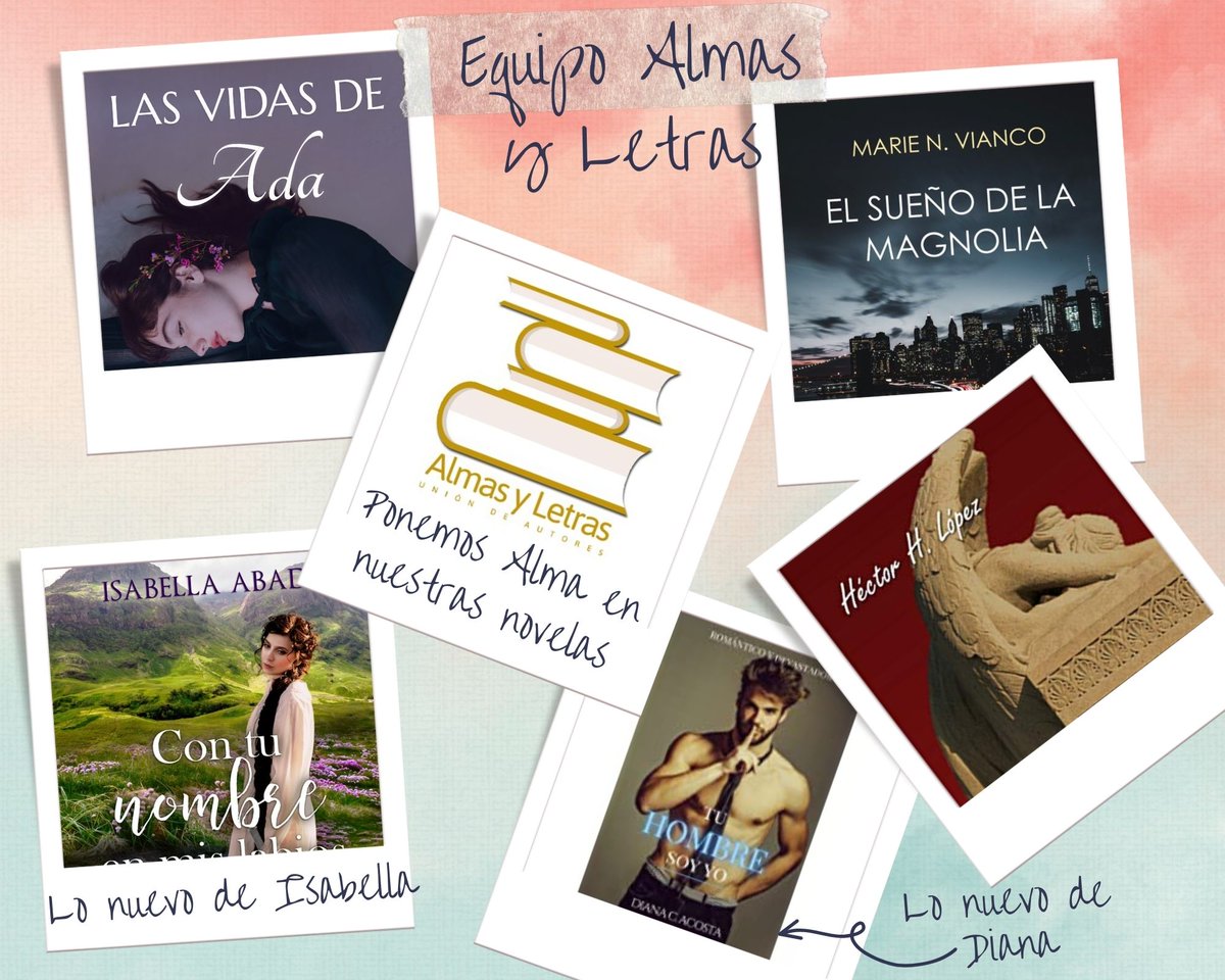 #Novedades #AlmasYLetras 

Un poquito de todo, #thrillerpsicologico ➡️#ElSueñoDeLaMagnolia #Misterio y #amor ➡️#LasVidasDeAda #LibroDeRelatos ➡️#PactaServandaSunt #FiccionErotica ➡️#TuhombreSoyYo

¡Feliz jueves!