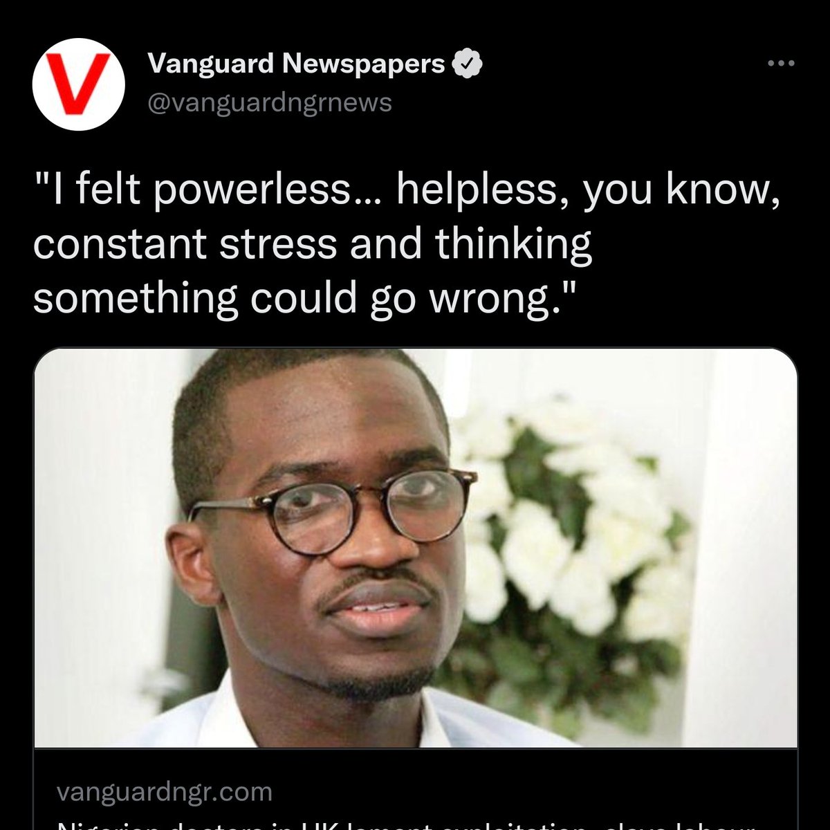 TheFemiJohnson's tweet photo. @vanguardngrnews 

Please use the right picture of Dr Augustine! 
Or put the right name under the picture attached in the article. 

We trust that you can get it right. https://t.co/CYJgY0QBRY