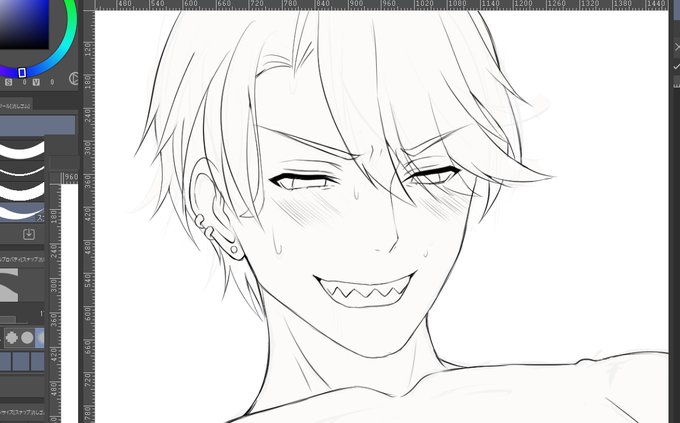 Skeb進捗です、男性ですが
自分的にSなイケメンにかけてちょっとテンション
あがりました。☺️もう少々おまちください～～ 