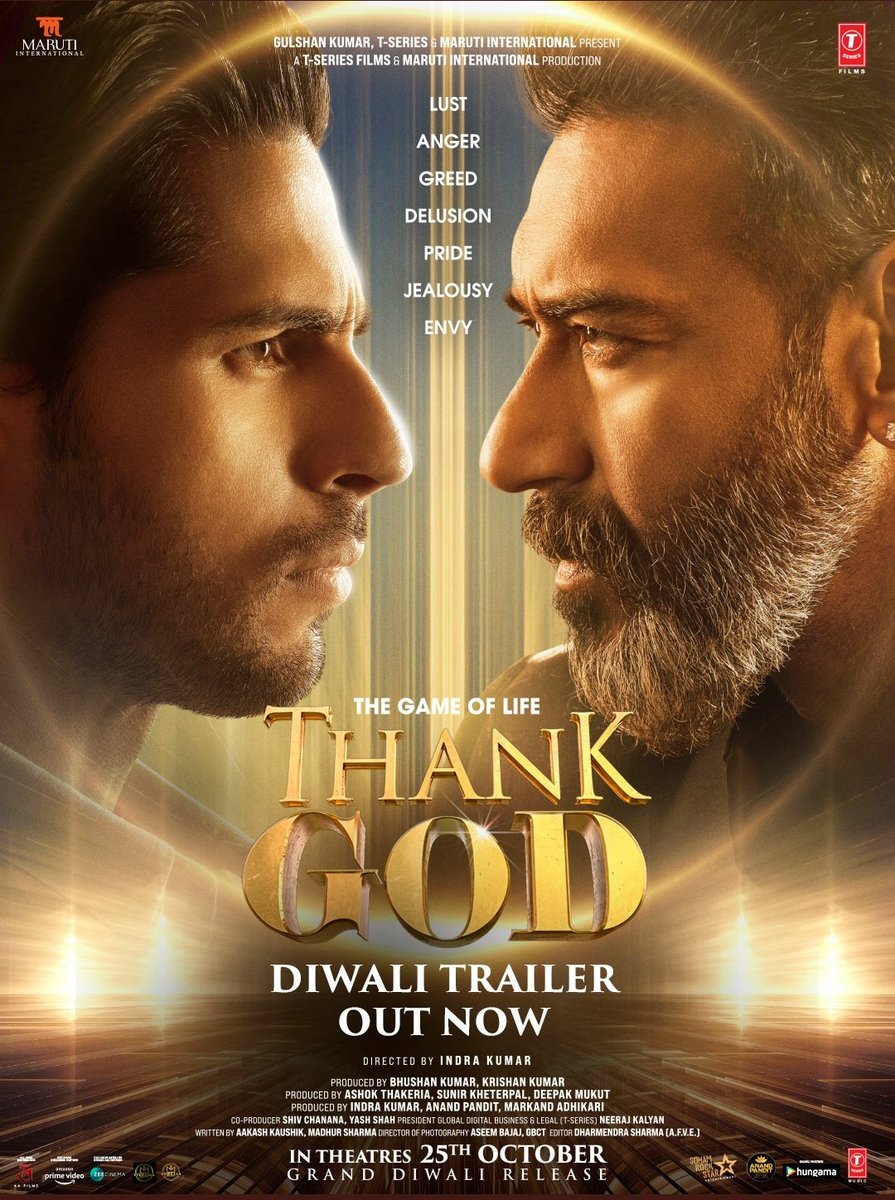 BHOLAA FILM (@bholaa_film) on Twitter photo To make this Diwali even more extravagant, the game of life is bringing the gift of KARMA for you! 💯🎲
🔗- bit.ly/ThankGod-Diwal…
#ThankGodDiwaliTrailer out now. #ThankGod in cinemas on 25th October.
<a href="/ajaydevgn/">Ajay Devgn</a> <a href="/SidMalhotra/">Sidharth Malhotra</a> <a href="/Rakulpreet/">Rakul Singh</a> <a href="/Indra_kumar_9/">Indra Kumar</a> #BhushanKumar To make this Diwali even more extravagant, the game of life is bringing the gift of KARMA for you! 💯🎲
🔗- bit.ly/ThankGod-Diwal…
#ThankGodDiwaliTrailer out now. #ThankGod in cinemas on 25th October.
<a href="/ajaydevgn/">Ajay Devgn</a> <a href="/SidMalhotra/">Sidharth Malhotra</a> <a href="/Rakulpreet/">Rakul Singh</a> <a href="/Indra_kumar_9/">Indra Kumar</a> #BhushanKumar