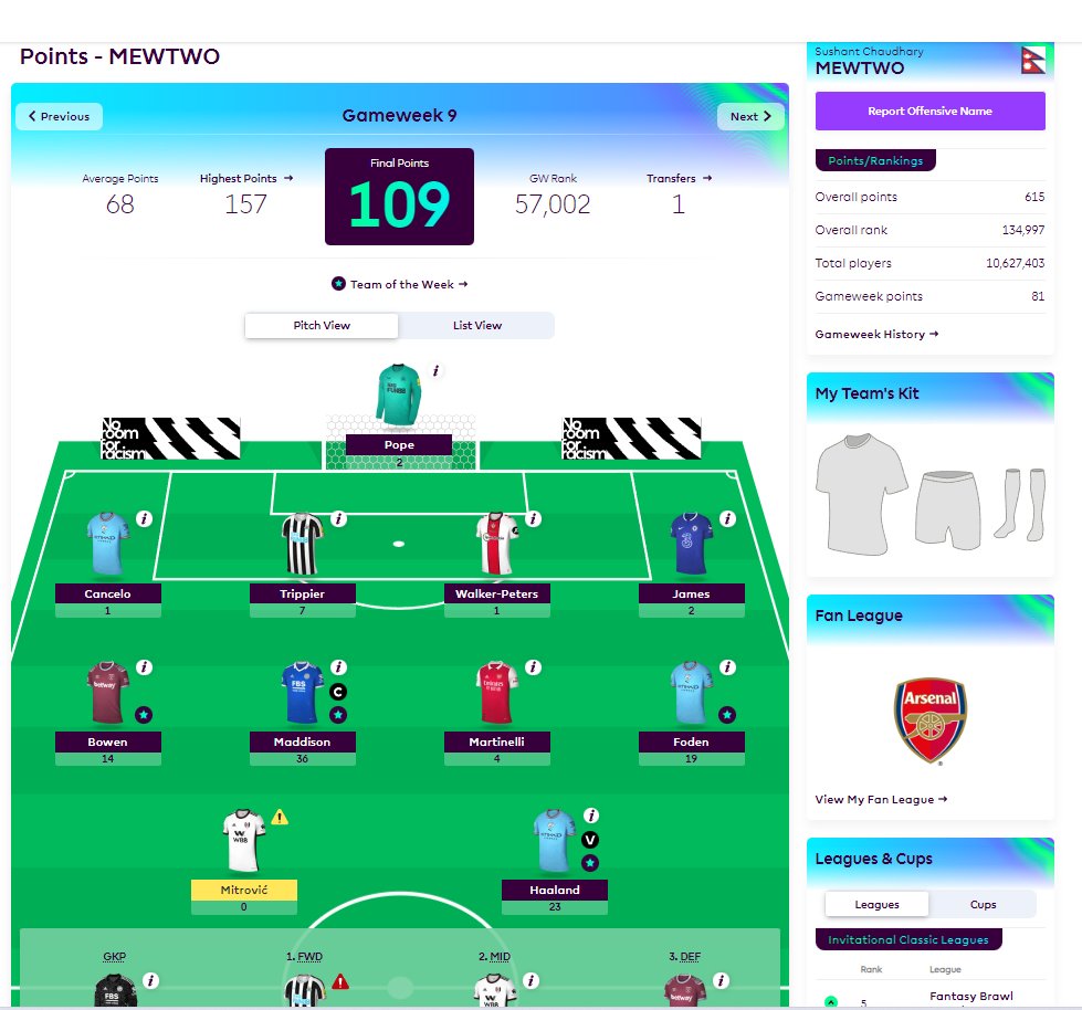 TheVARShow1's tweet photo. VAR Fantasy Premier League Updates 📣

Game Week 8 Winner : Milan Xhangxaa 
Team Name: जय शम्भो
Game Week Points : 86 

Game Week 9 Winner : Sushant Chaudhary
Team Name:  MEWTWO
Game Week Points: 109

Congratulations🏆
#thevarshow
#varfantasy https://t.co/n3wIO5npvE