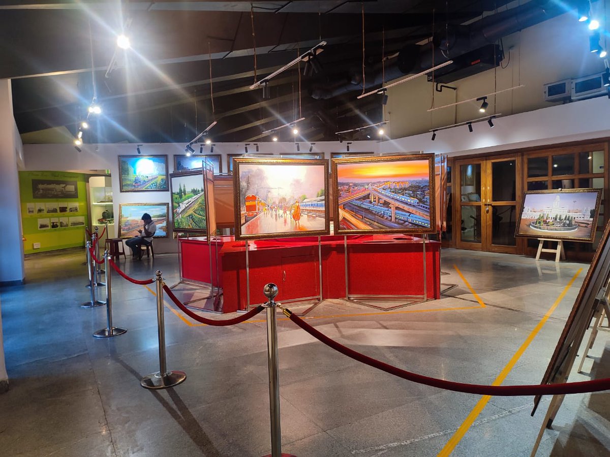 jdfmartFoun's tweet photo. Paintings on railway themes, exhibit held soon collaboration of @RailwayMuseum and @jdfmarFoun at @RailwayMuseum    #CC @DRMBRCWR @drm_dli @GMNWRailway @RailMinIndia @RailwayNorthern @drmmumbaicr @drmmalda @DrmChennai https://t.co/xae94uxC5U