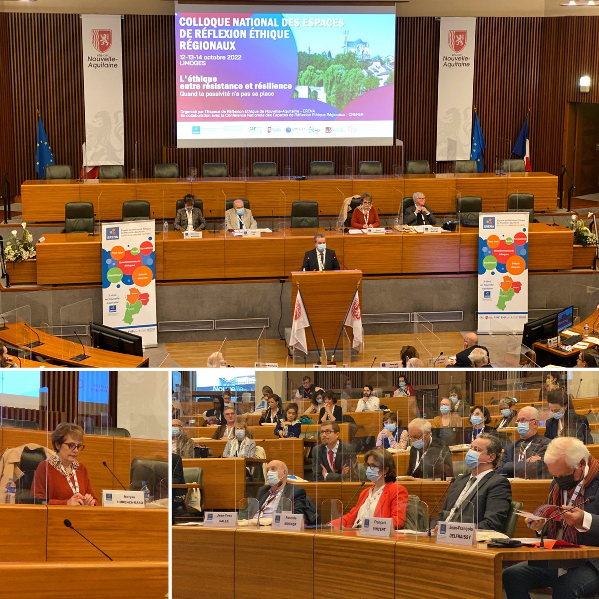 Ouverture du #ColloqueNationalDesERER en présence de #JFDelfraissy président du #CCNE <a href="/pmocaer/">Pascale Mocaër</a> DG du <a href="/CHULimoges/">CHU de Limoges</a>  <a href="/pr_f_vincent/">François VINCENT</a>  Praticien hospitalier au #CHULimoges et #PrJYSalle PCME au CHULimoges #ERENA #ERENALimoges <a href="/NvelleAquitaine/">Nouvelle-Aquitaine</a> <a href="/VilleLimoges87/">Ville de Limoges</a> <a href="/unilim/">Université Limoges</a>