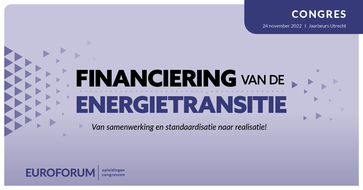 Geloof jij ook dat samenwerken cruciaal is voor de standaardisatie en realisatie van de energietransitie? Kom dan op 24 november naar het congres Financiering van de Energietransitie . Kijk voor de sprekers en thema's op: ow.ly/JS6t50L4eKr #financieringenergietransitie
