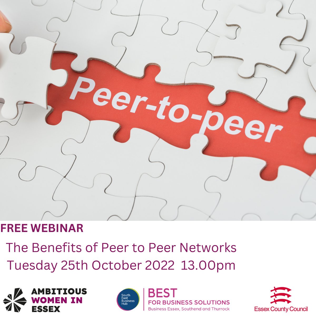 BESTGrowthHub's tweet photo. Sign up today for this Ambitious Women in #Essex webinar to discover the benefits of Peer to Peer networks.
Register on Eventbrite here: https://t.co/JjUwqQMYaX
#webinar #womeninbusiness #ambitiouswomen #BESTGrowthHub #GrowthHubs
@Essex_CC @SEBusinessBoost https://t.co/V9Inx8ayRc
