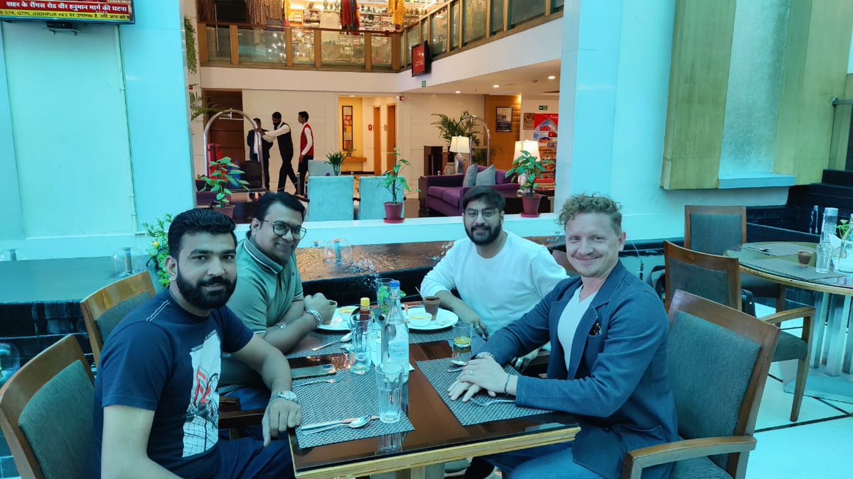 CsharpCorner's tweet photo. Had a great #Networking breakfast with @iharshitdhiman, CMO at @suncryptoin!!!
#CsharpCon22 #Bcrypt22 #Bcrypt2022 #BcryptIndia #BLOCKCHAIN #Crypto #networkingMeet https://t.co/UPA0Wav2kI