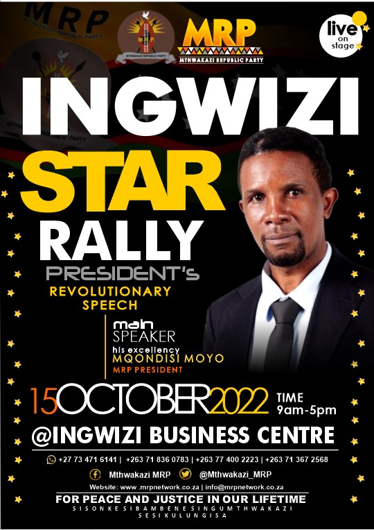 We are limited ngama resources the party is now big than esasikucabangela ukuthi in 8 years sizabe sesingaka. MRP struggle is more difficult than esabo Zapu during their time. In 60' there was a solidarity massage in Africa for Black uprising.
