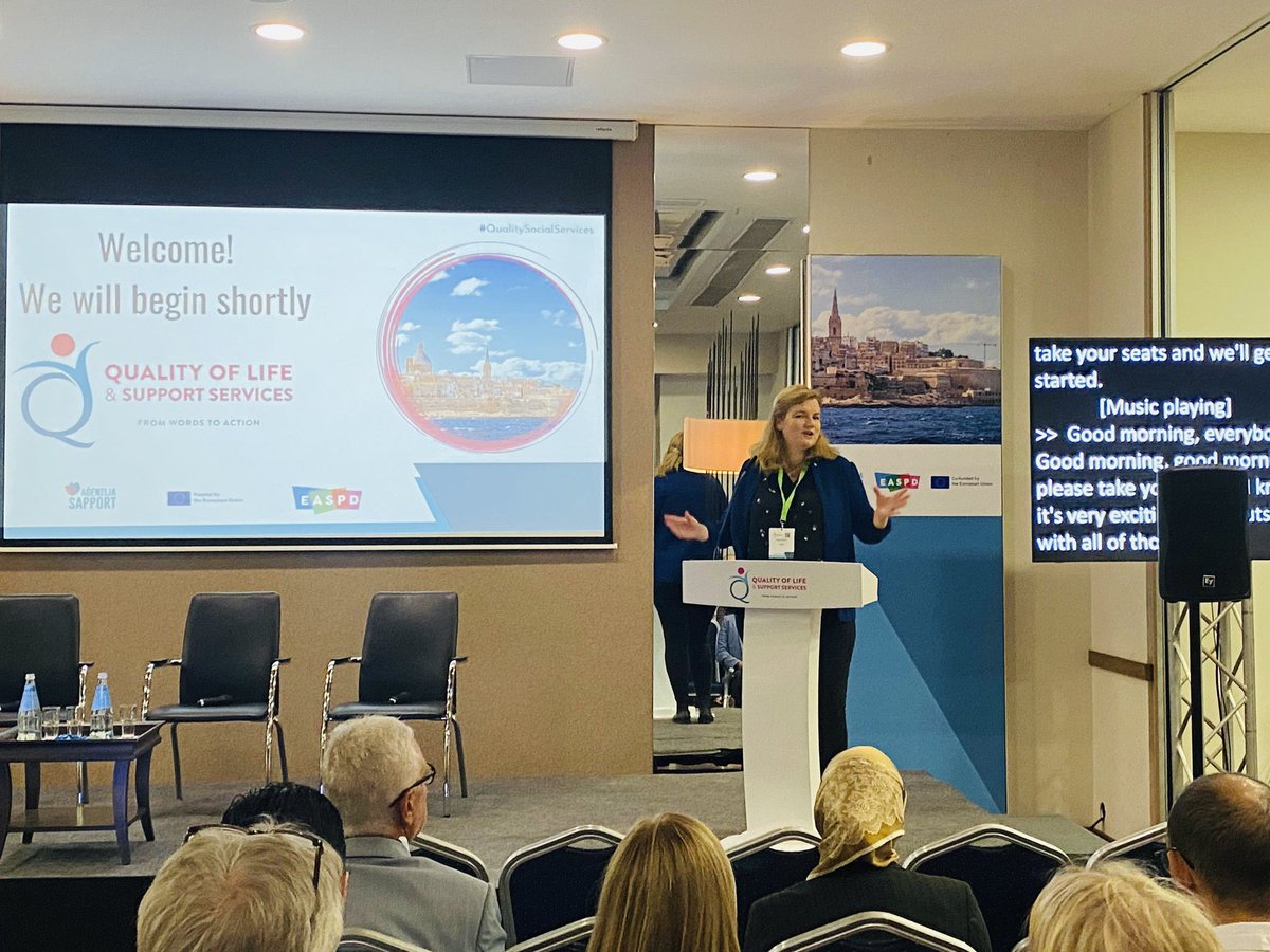 MayaDoneva's tweet photo. #EASPD’s conference #QualitySocialServices 💡
+320 experts from all over the world in sunny Malta 🇲🇹 discussing the importance of measuring quality of #socialservices based on #qualityoflife! 60 speakers, workshops, interesting panel discussions &amp; great networking opportunities https://t.co/V6MdNKqFpS