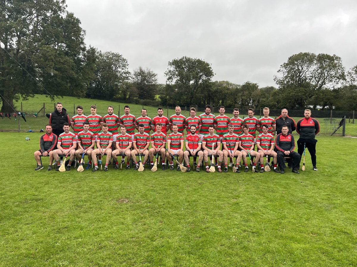 TractonGAAClub's tweet photo. 2 days to the County Final. 
We got the panel together for a photo with some of the next generation that take part in the mini games @ H/T.
Great to see Tracton colours all over the parish and further afield.
Please come along and support on Saturday! Tracton Abú 🟥🟩🟥🟩🟥🟩 https://t.co/JaxuG0O2Oy
