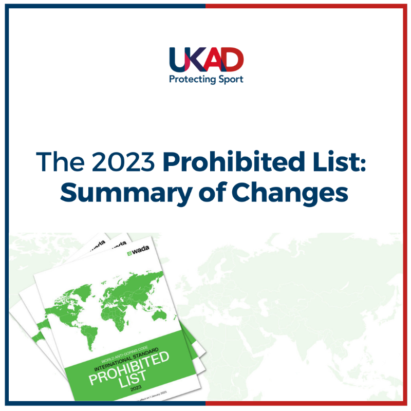 ukantidoping's tweet photo. The Prohibited List designates the substances and methods that are prohibited in sport. The 2023 List will come into effect on 1 January 2023. 

Here's our summary of the changes.

#CleanSport
