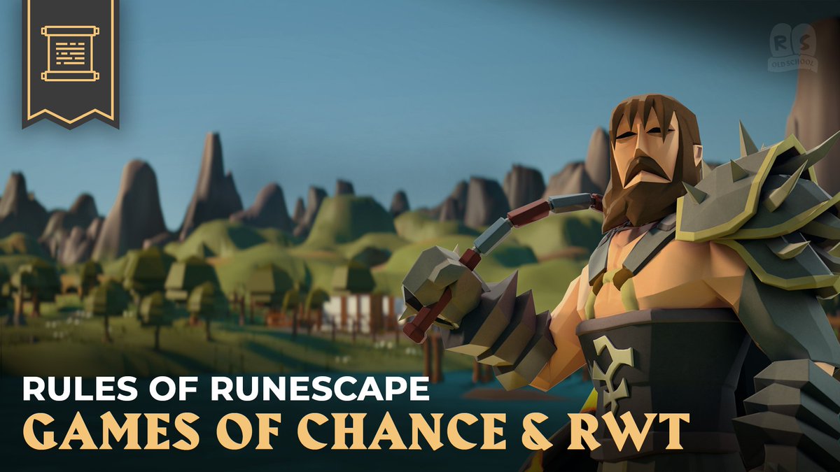 💬 Recently, discussions involving certain activities within Old School RuneScape have become more prevalent.

📜 We'd like to take this opportunity to reaffirm our stance and highlight the Game Rules.

🔗 osrs.game/Games-of-Chanc…