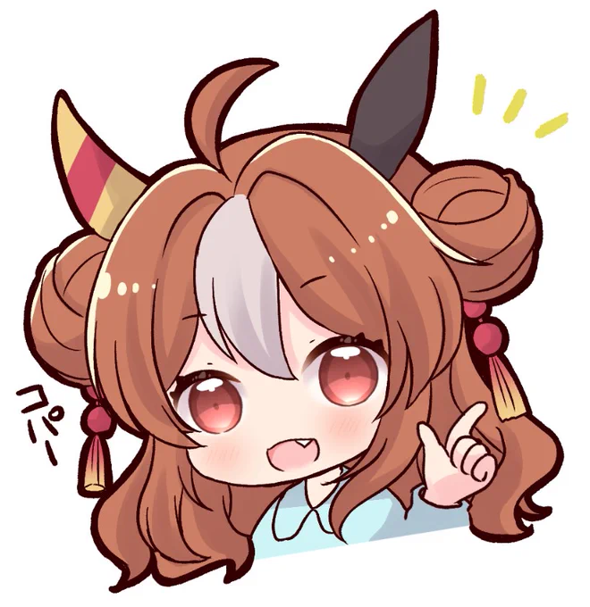 新作描いてます。1コマだけ出てくるコパノリッキーちゃん  