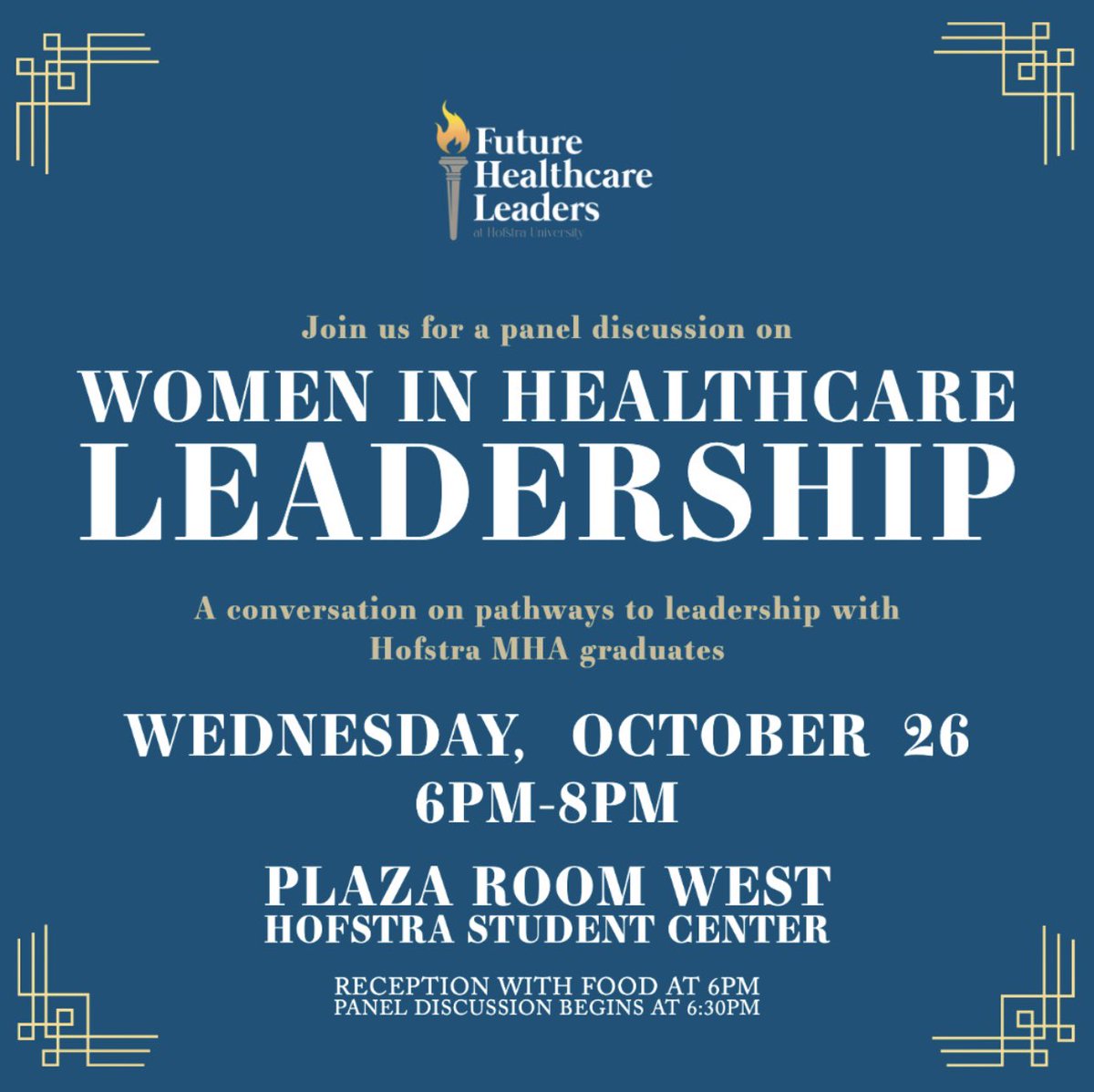 HofstraFHL's tweet photo. 🚨 Upcoming FHL Event 🚨 Stop by and hear the inspiring stories about Women in the Healthcare Industry! https://t.co/eyZI5I7lG3